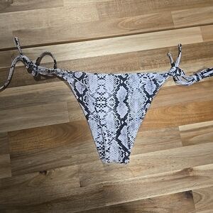 Snakeskin Print Bikini Bottom Nwot